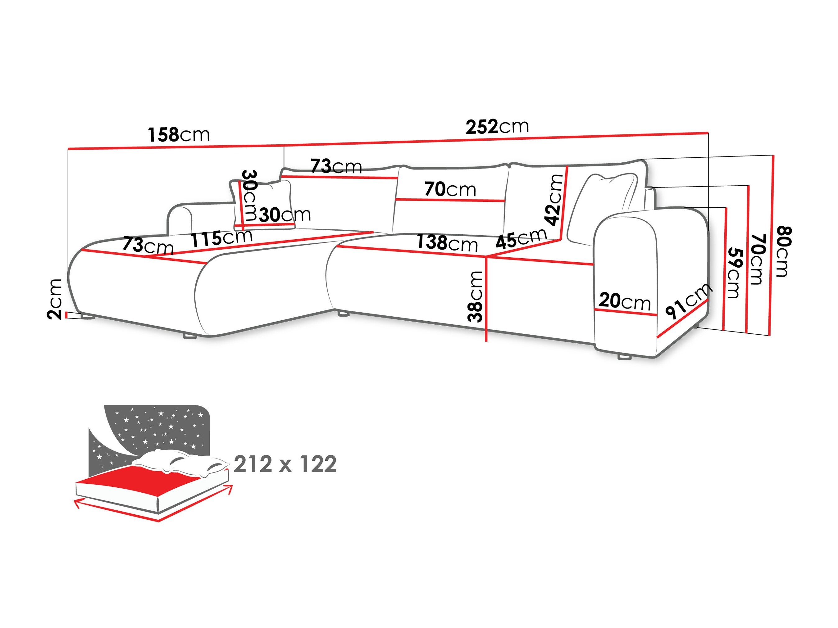 Hjørnesofa Comfivo Labor (Clara 215.03)