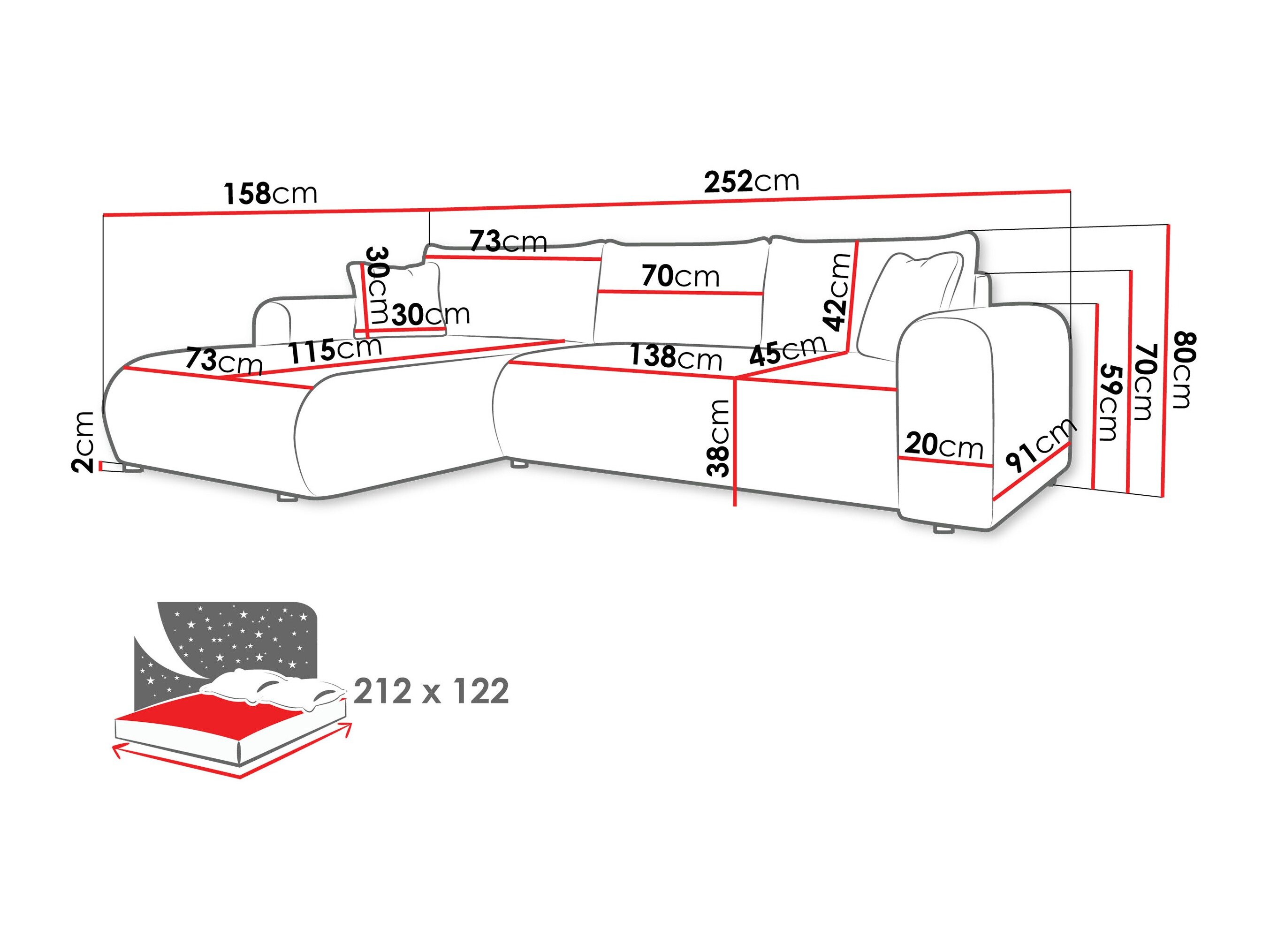 Hjørnesofa Comfivo Labor (Poso 100)