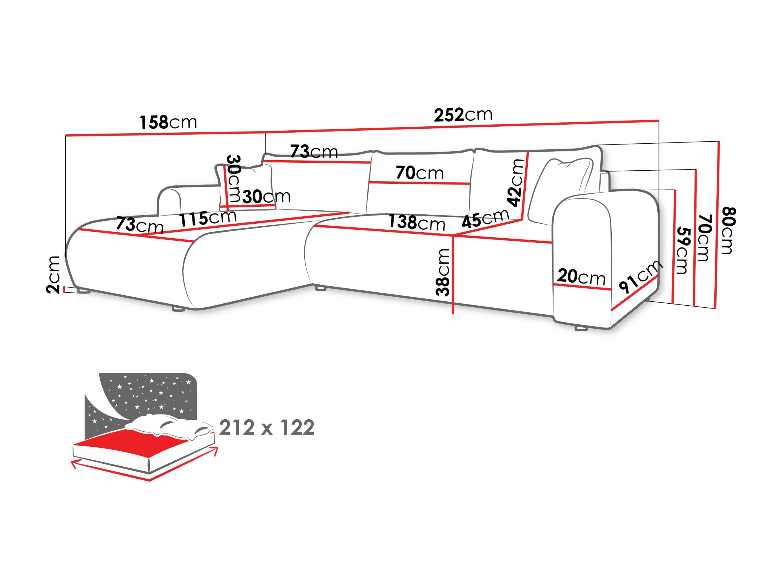 Hjørnesofa Comfivo Labor (Poso 110)