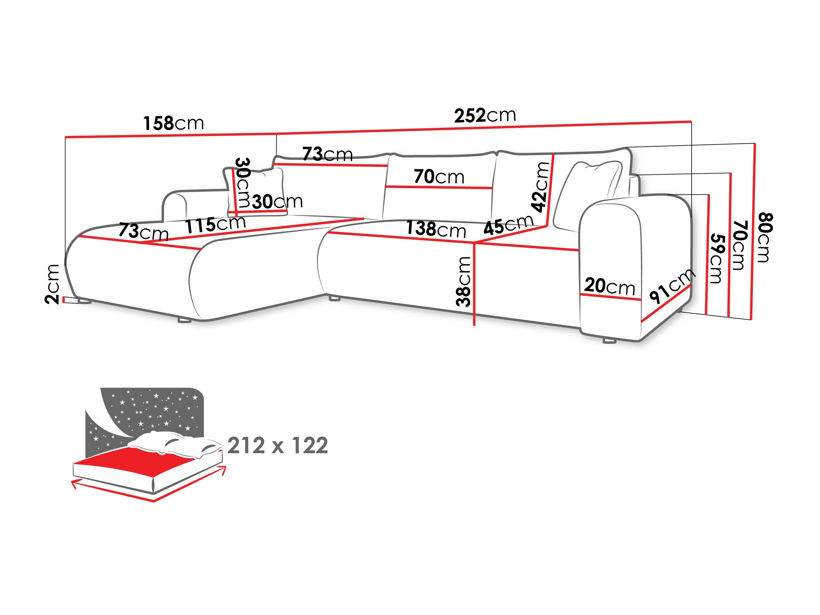 Hjørnesofa Comfivo Labor (Taro 57)