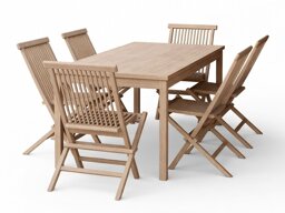 Tafel en stoelen set Nunova 144 (Licht hout)