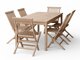 Tafel en stoelen set Nunova 144 (Licht hout)