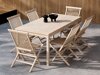 Tafel en stoelen set Nunova 144 (Licht hout)