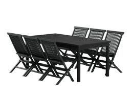 Tafel en stoelen set Nunova 144 (Zwart)