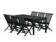 Tafel en stoelen set Nunova 144 (Zwart)