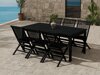 Tafel en stoelen set Nunova 144 (Zwart)