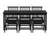 Tafel en stoelen set Nunova 144 (Zwart)