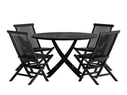 Tafel en stoelen set Nunova 145 (Zwart)