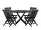 Tafel en stoelen set Nunova 145 (Zwart)
