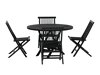 Tafel en stoelen set Nunova 145 (Zwart)