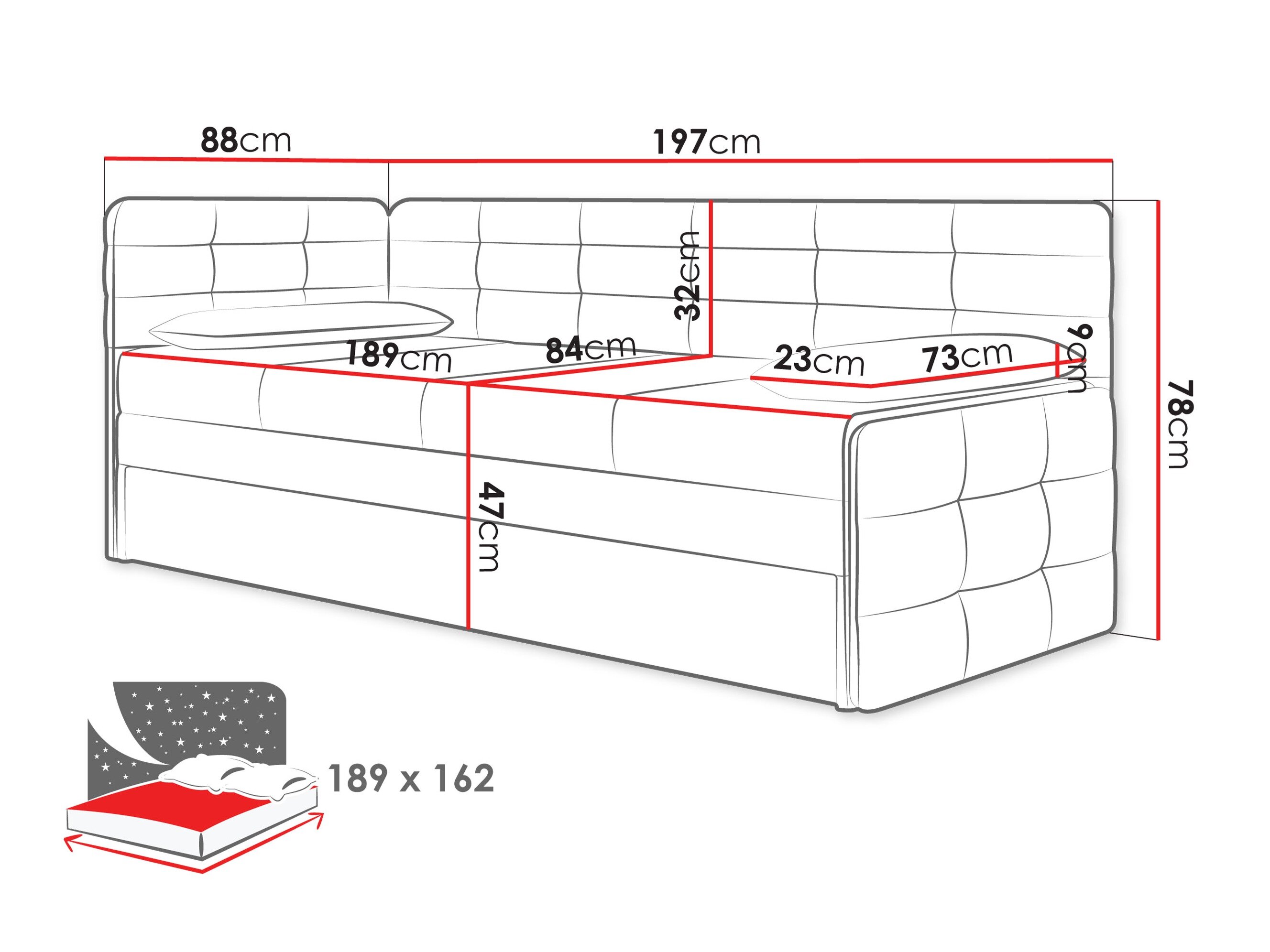 Bed Providence 199 (Polo 897)