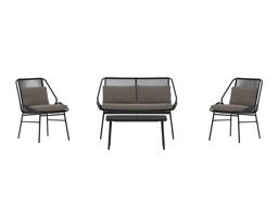 Buiten meubilair set Dallas 5169 (Zwart + Donkergrijs)