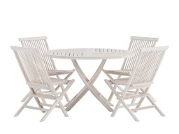 Tafel en stoelen set Nunova 145 (Licht hout)