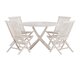 Tafel en stoelen set Nunova 145 (Licht hout)