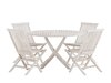 Tafel en stoelen set Nunova 145 (Licht hout)