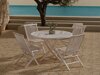 Tafel en stoelen set Nunova 145 (Licht hout)
