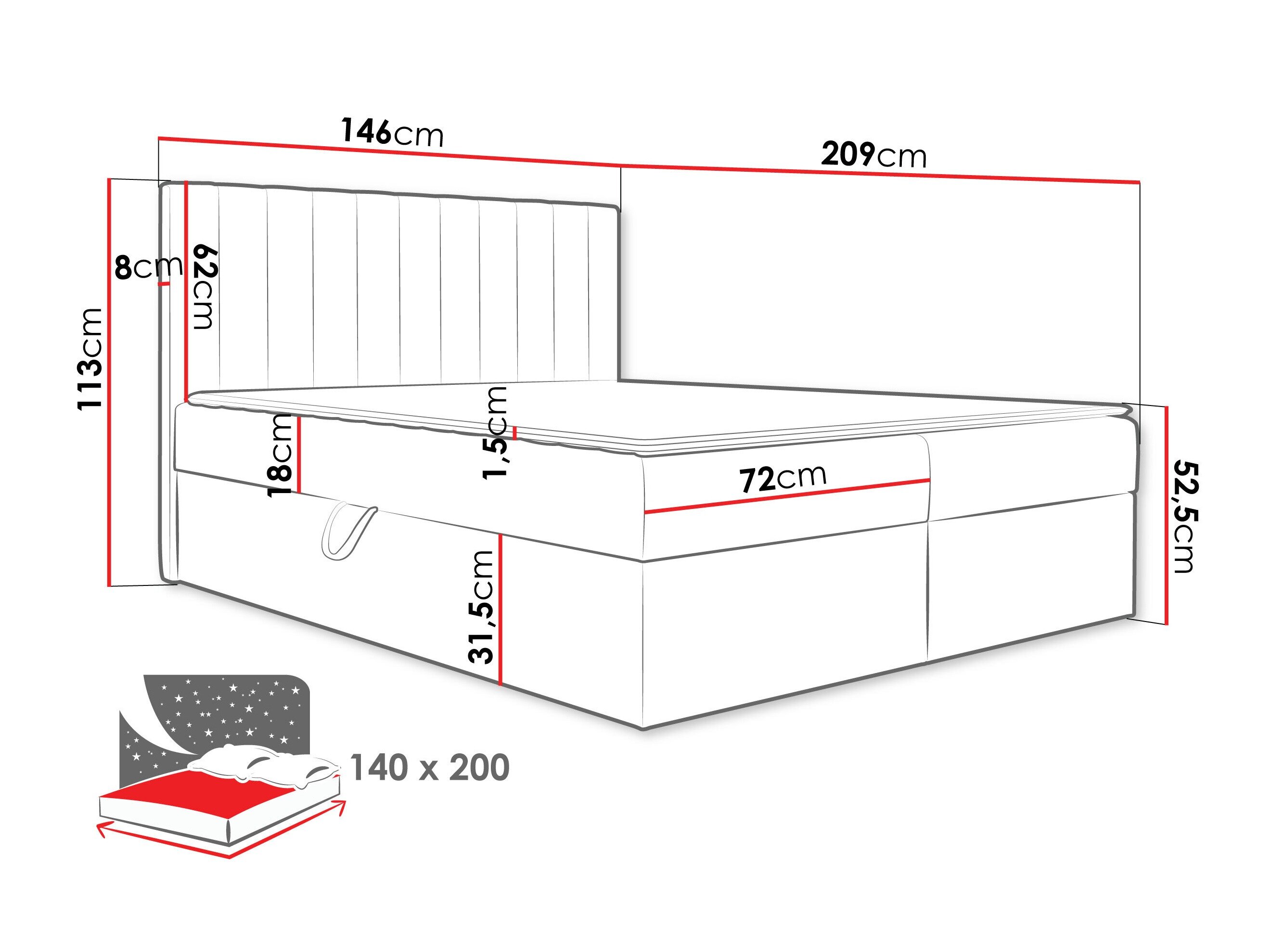 Boxspring krevet Garland 100 (Lima 46)