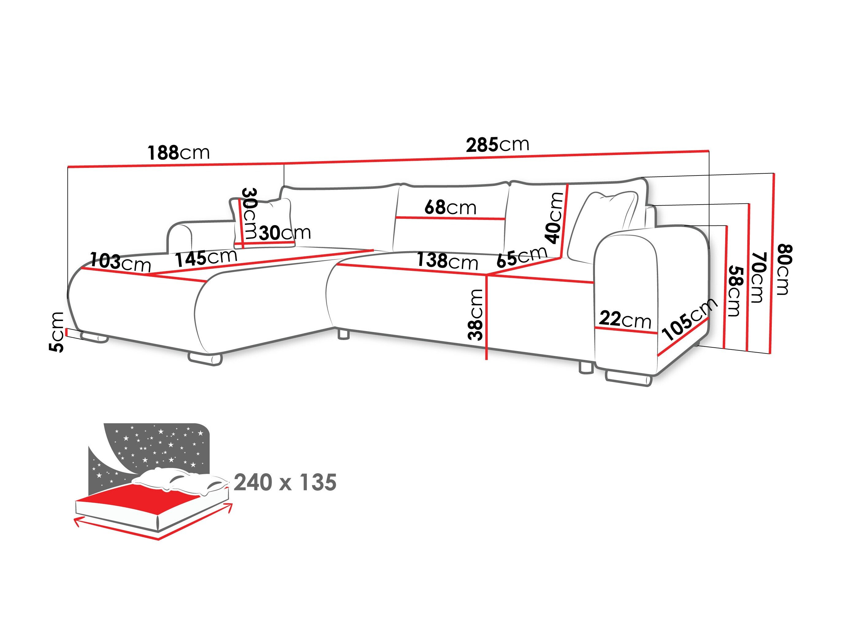 Hjørnesofa Comfivo Consors (Poso 100)