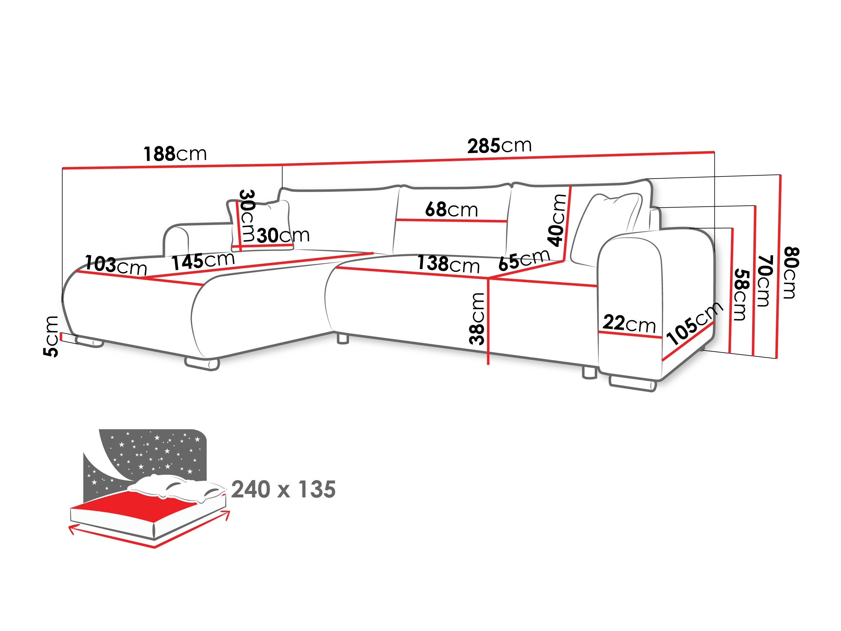 Hjørnesofa Comfivo Consors (Poso 135)