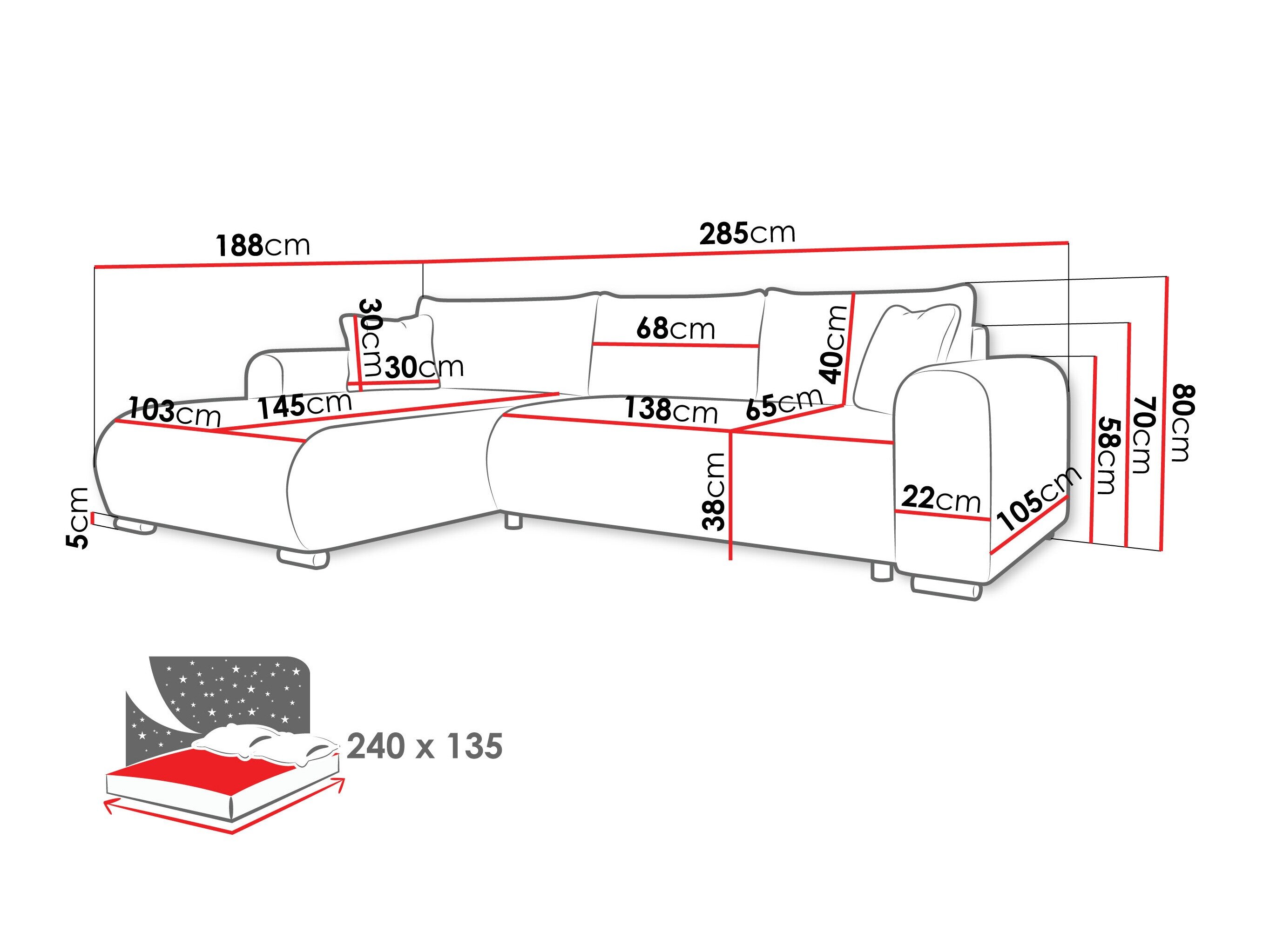 Hjørnesofa Comfivo Consors (Sandu 224.05)