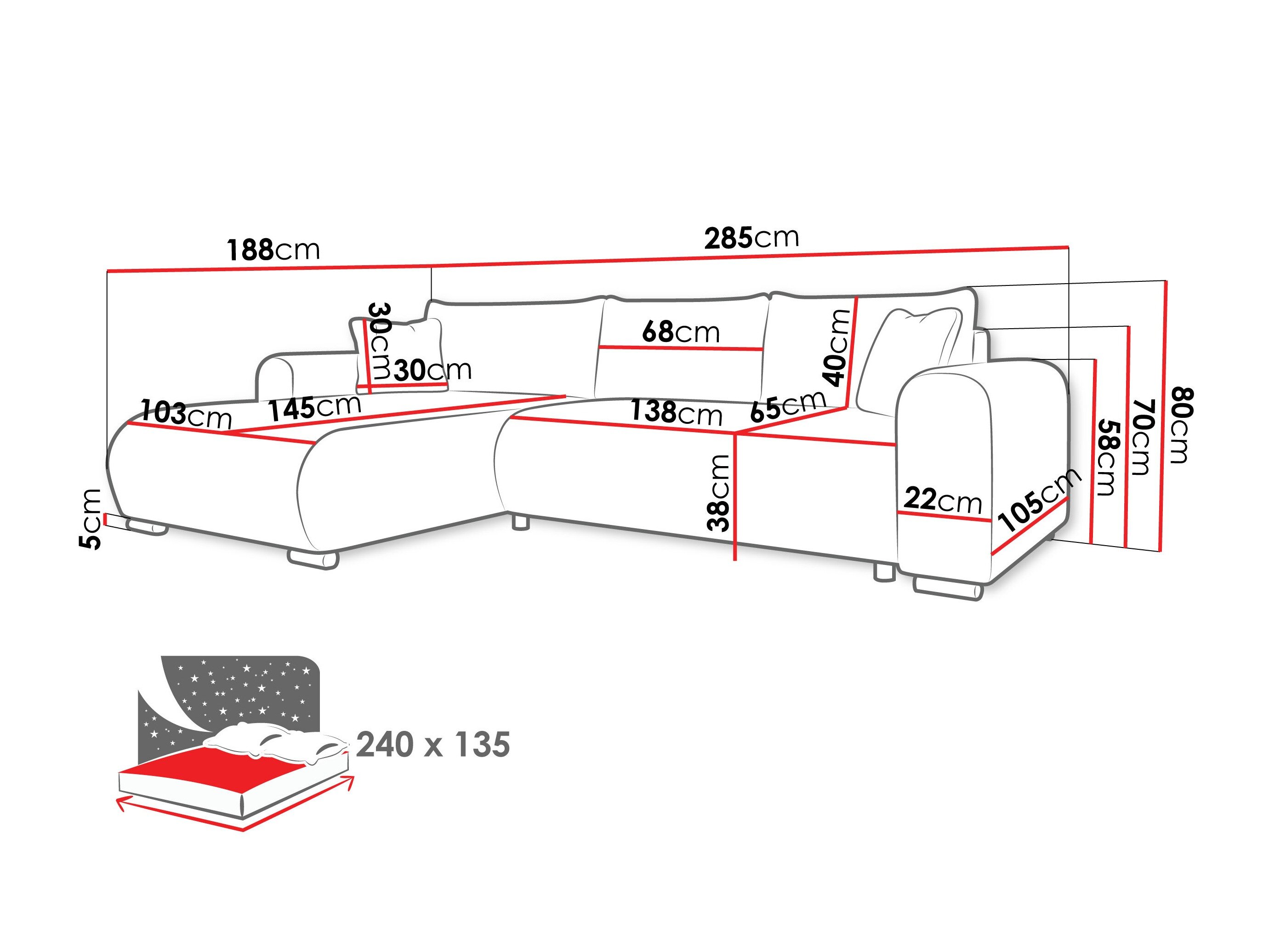 Hjørnesofa Comfivo Consors (Taro 01)