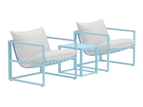 Buiten meubilair set Dallas 5186 (Lichtblauw + Beige)