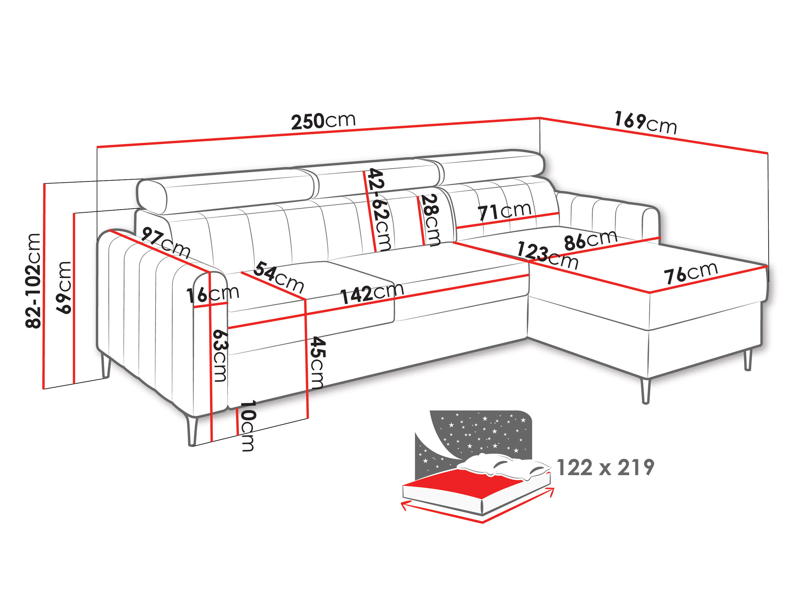 Hjørnesofa Stonecrest 111 (Cruz 97)