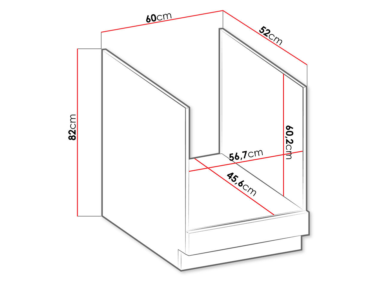 Modulskab til indbyggede apparater Retro Grey 109
