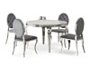 Spisestuesæt Houston 1828 (Hvid marmor + Grå)