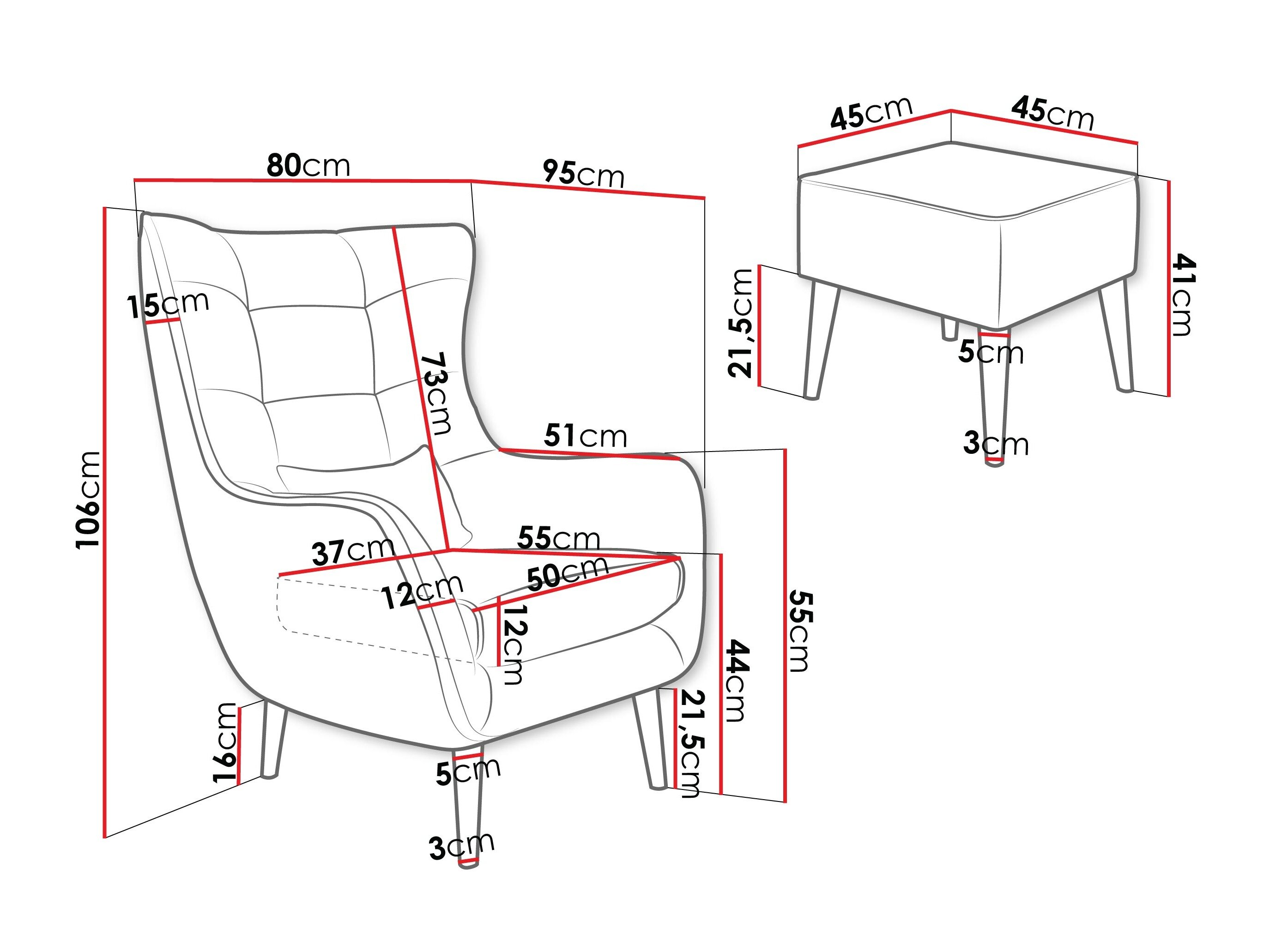 Fauteuil Comfivo Ulmus VII (Lambi 06)