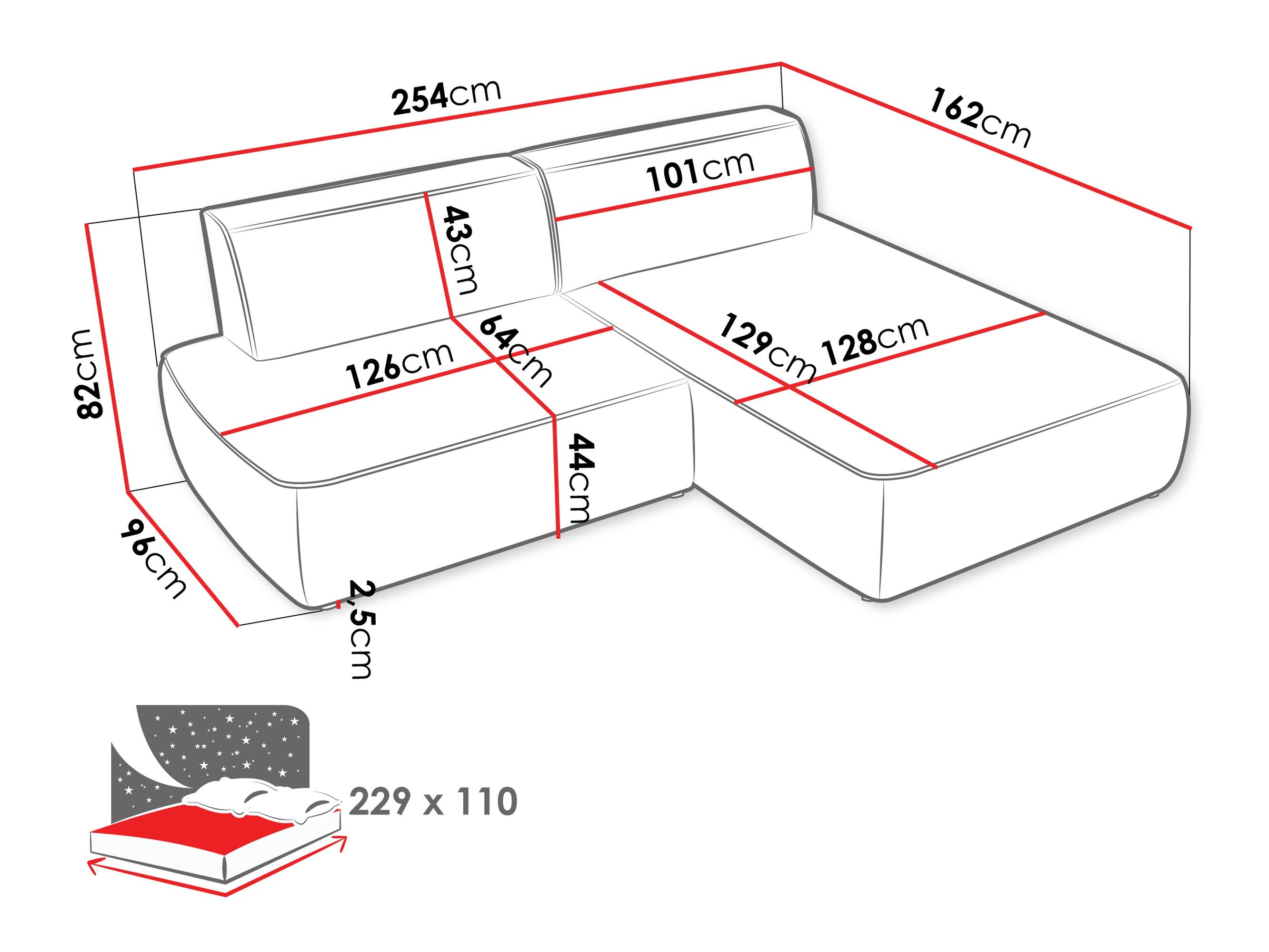 Hjørnesofa Comfivo 531 (Velo 621)