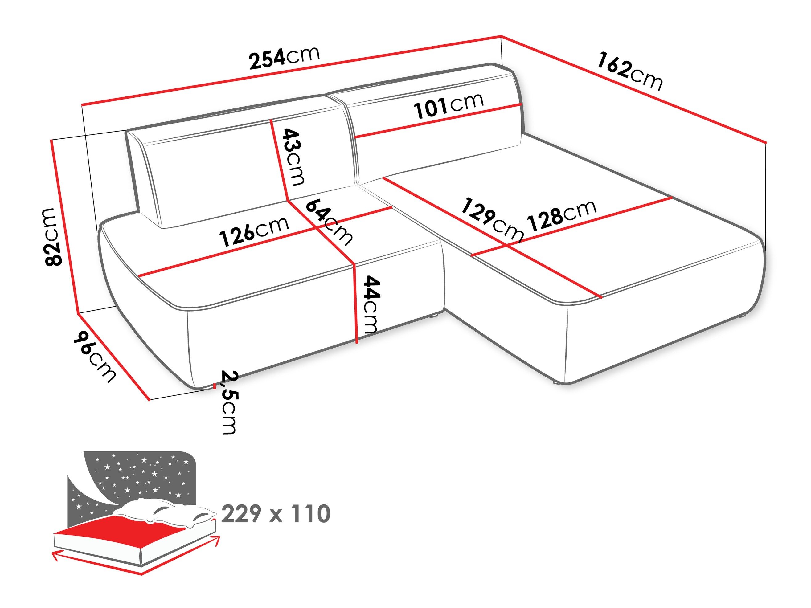 Hjørnesofa Comfivo 531 (Velo 621)