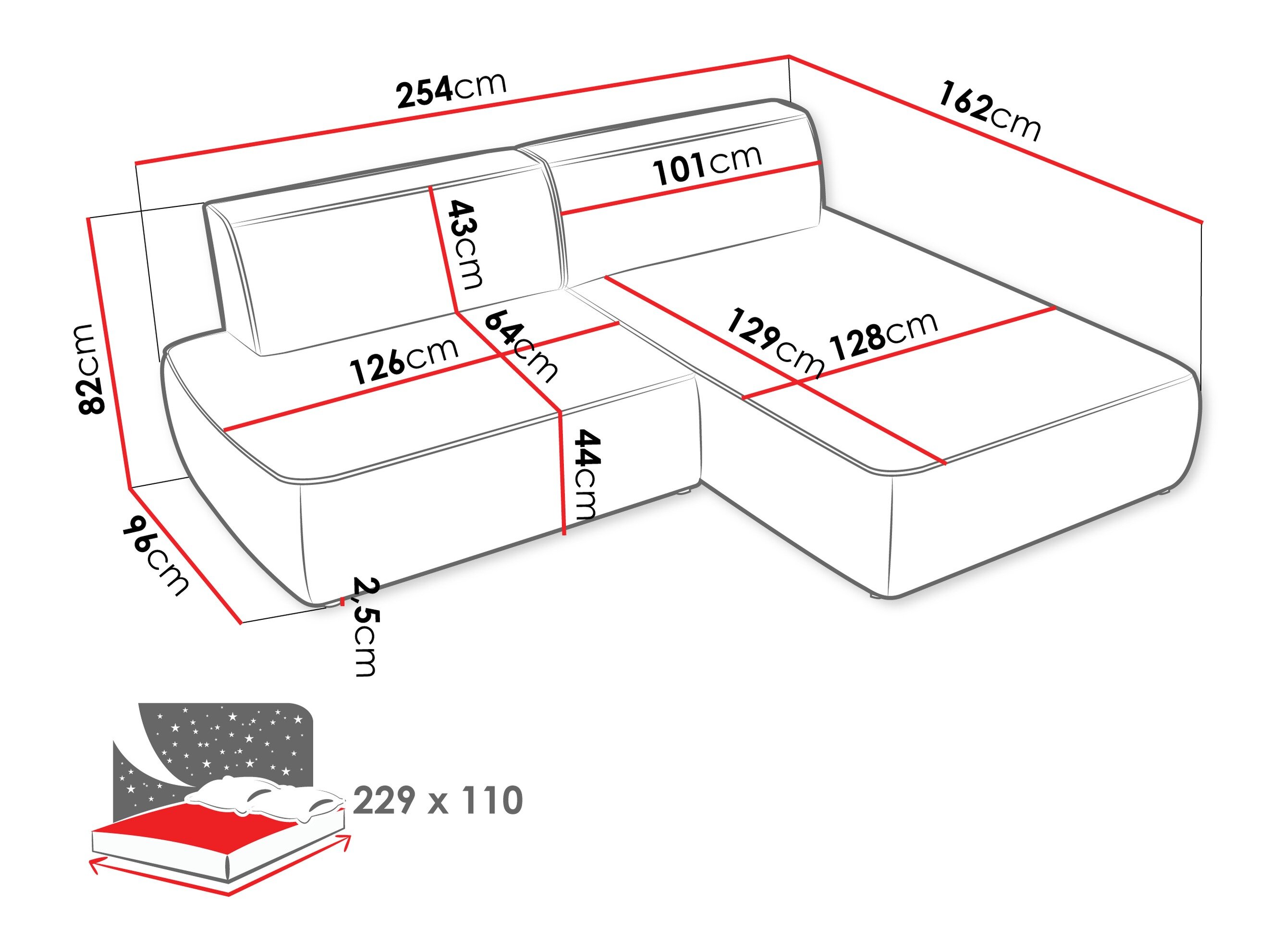 Hjørnesofa Comfivo 531 (Velo 623)