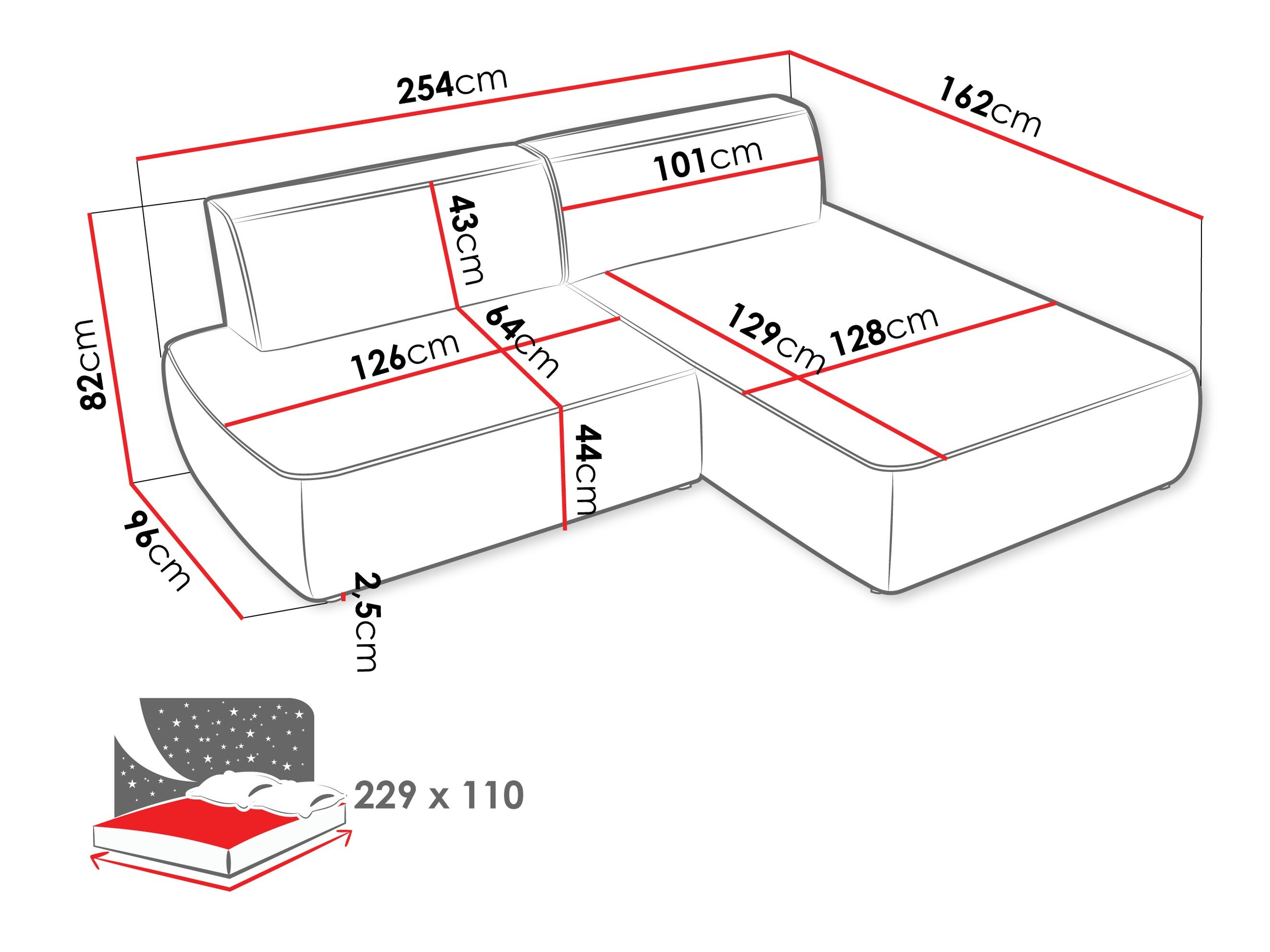 Hjørnesofa Comfivo 531 (Velo 623)