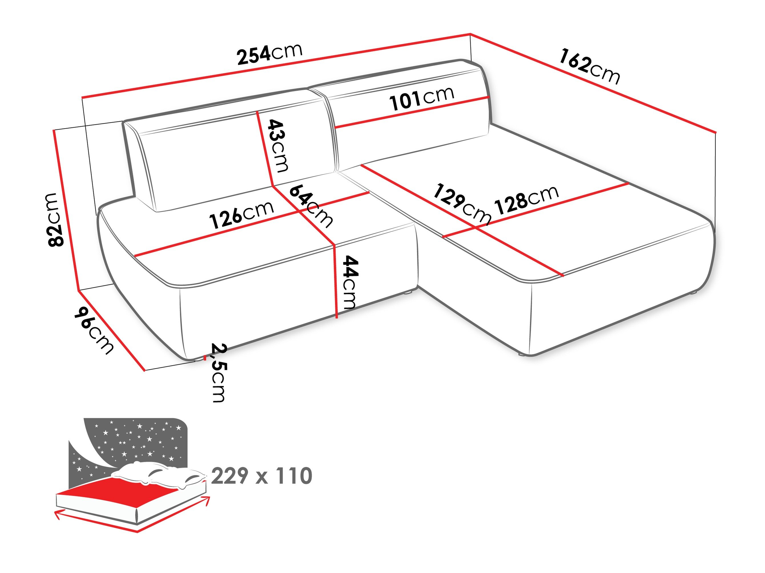 Hjørnesofa Comfivo 531 (Velo 633)