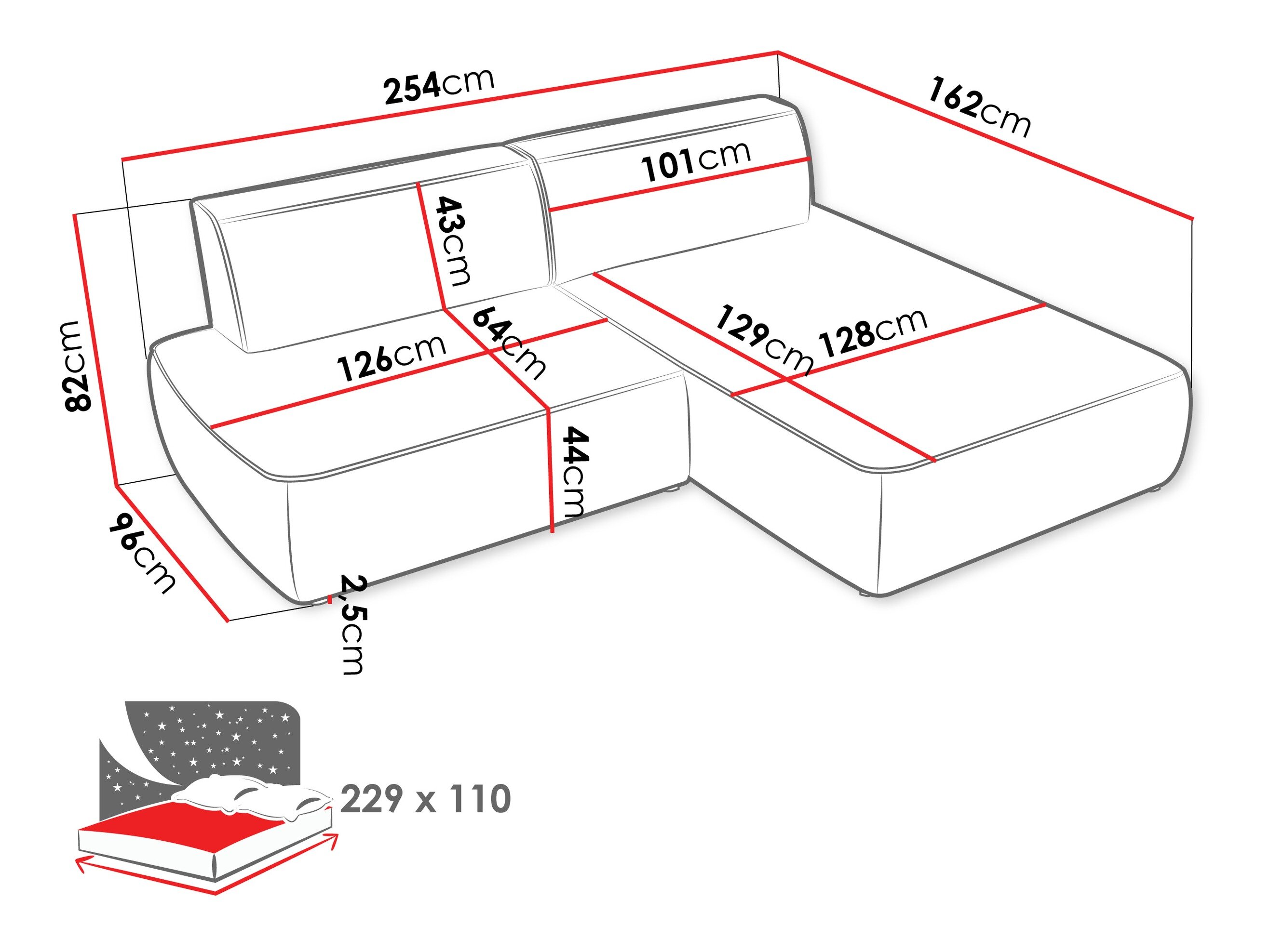 Hjørnesofa Comfivo 531 (Velo 636)
