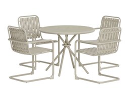 Tafel en stoelen set Dallas 5192 (Beige)