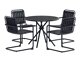 Tafel en stoelen set Dallas 5192 (Zwart)