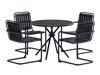 Tafel en stoelen set Dallas 5192 (Zwart)