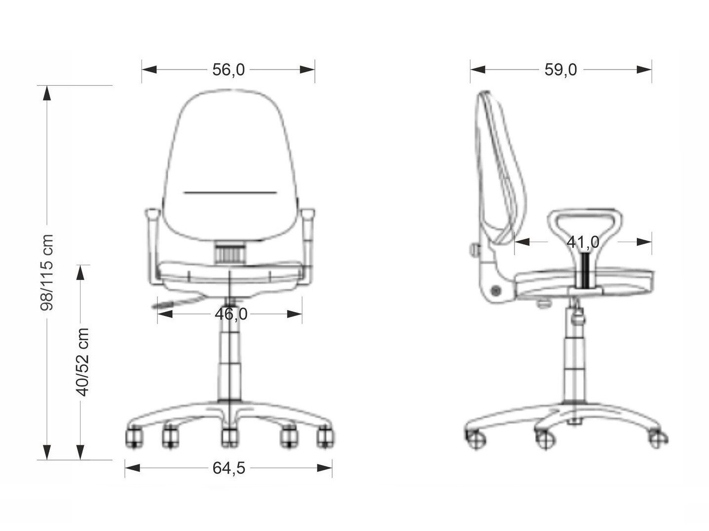 Kontorstol Houston 152 (Sort)