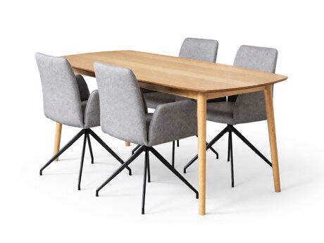 Valgomojo komplektas Norsica Daltea 118 (Pilka + Juoda)