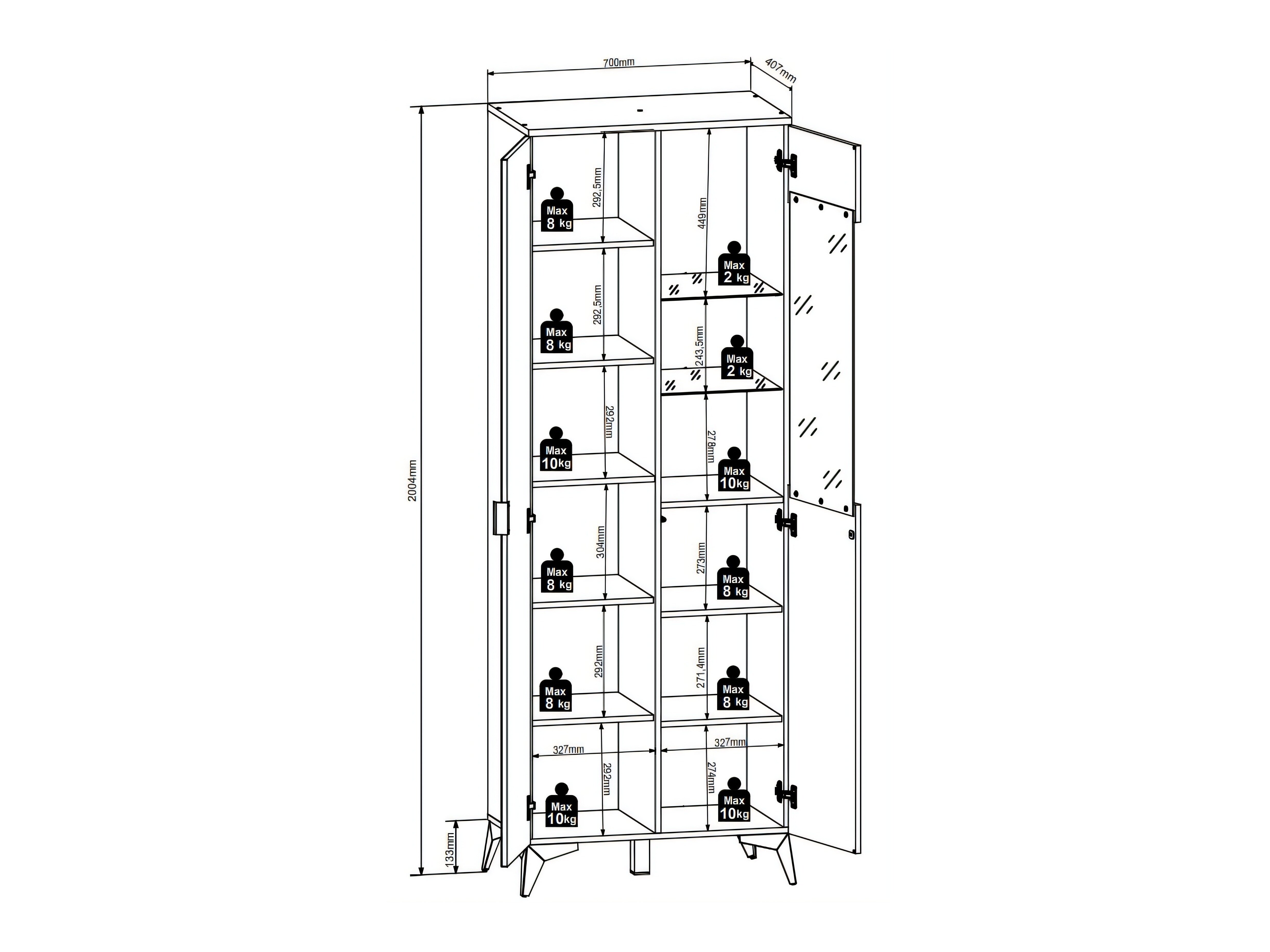 Boekenkast Ruvmeli 107