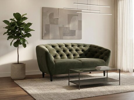 Chesterfield диван Norsica 260 (Тъмно зелено)