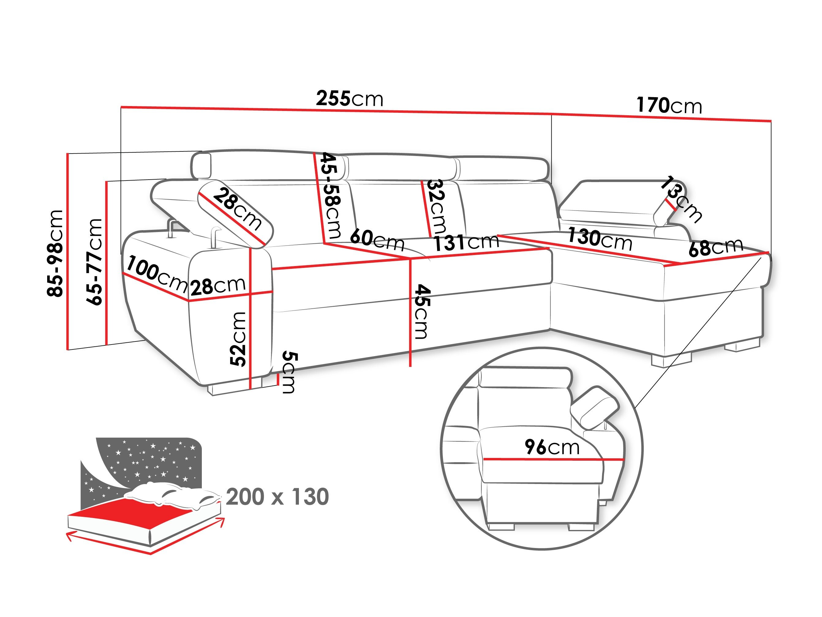 Hjørnesofa Columbus 252 (Lumo 30)
