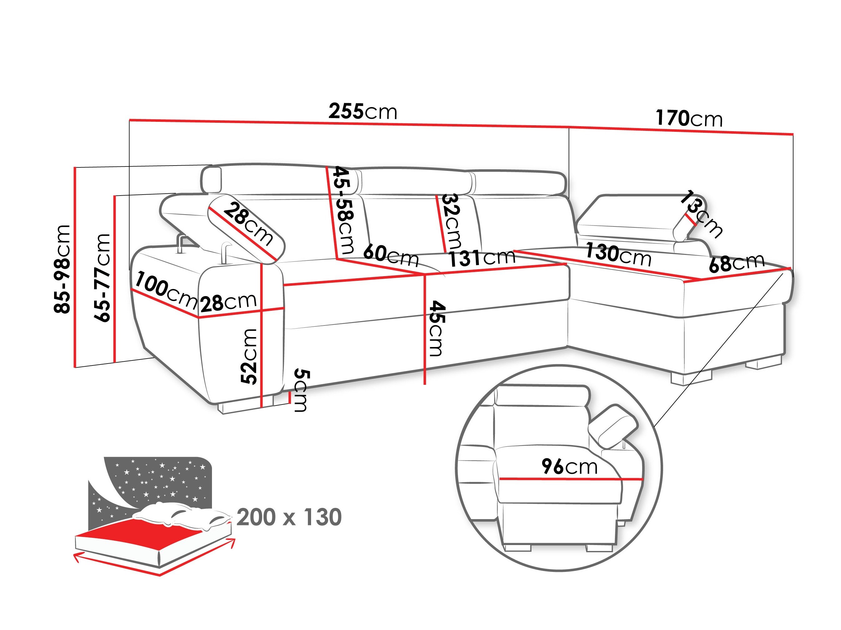 Hjørnesofa Columbus 252 (Margo 227.09)