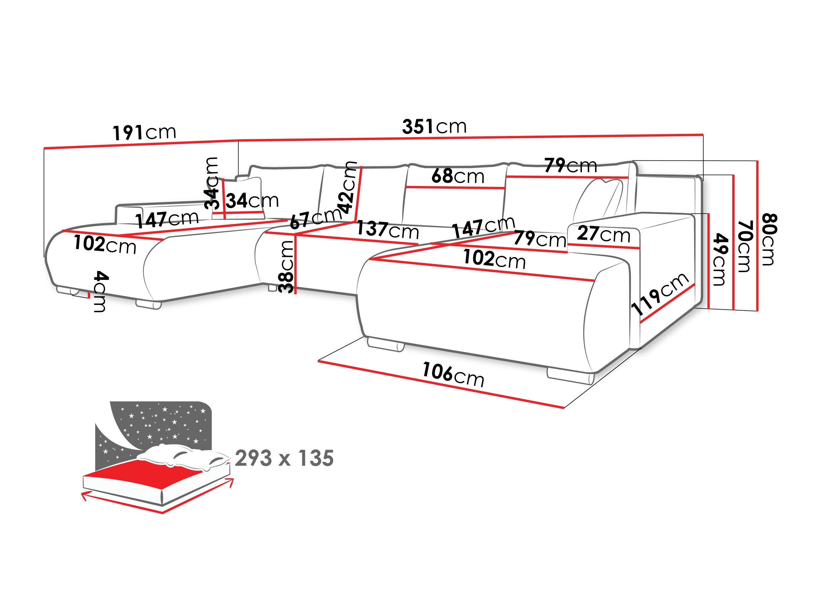 Hjørnesofa Comfivo Equus (Bella 05)