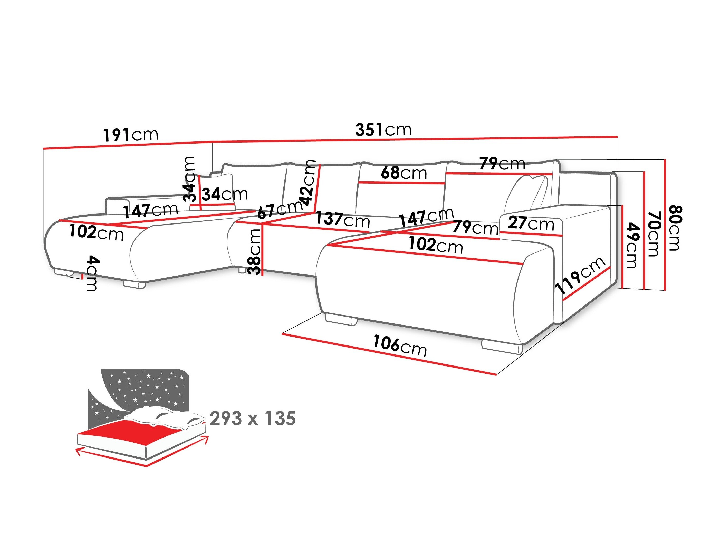 Hjørnesofa Comfivo Equus (Lumo 65)