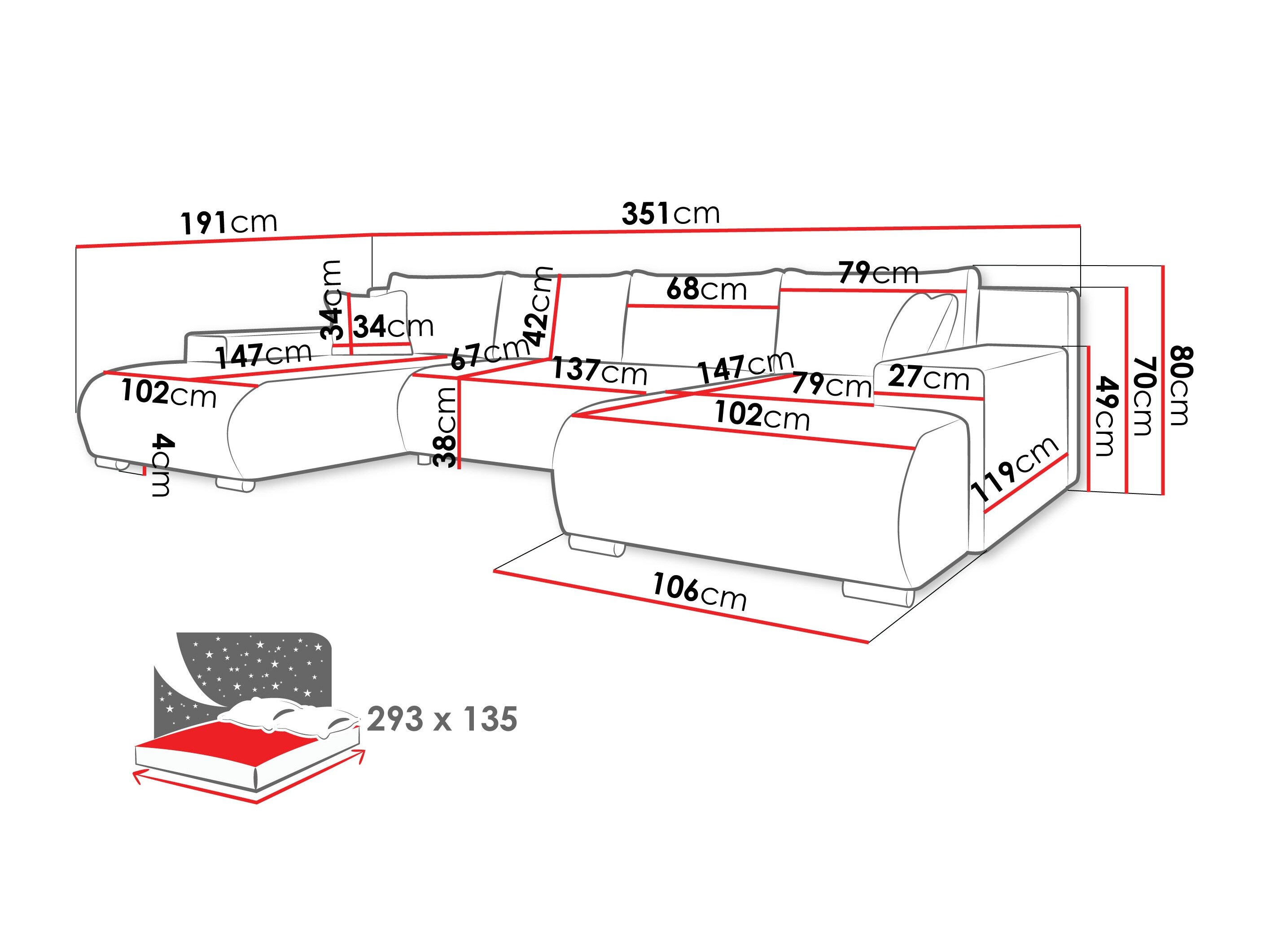 Hjørnesofa Comfivo Equus (Margo 227.09)