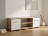 TV-bord Cirveso 109 (Sonoma eg + Glansfuld hvid)
