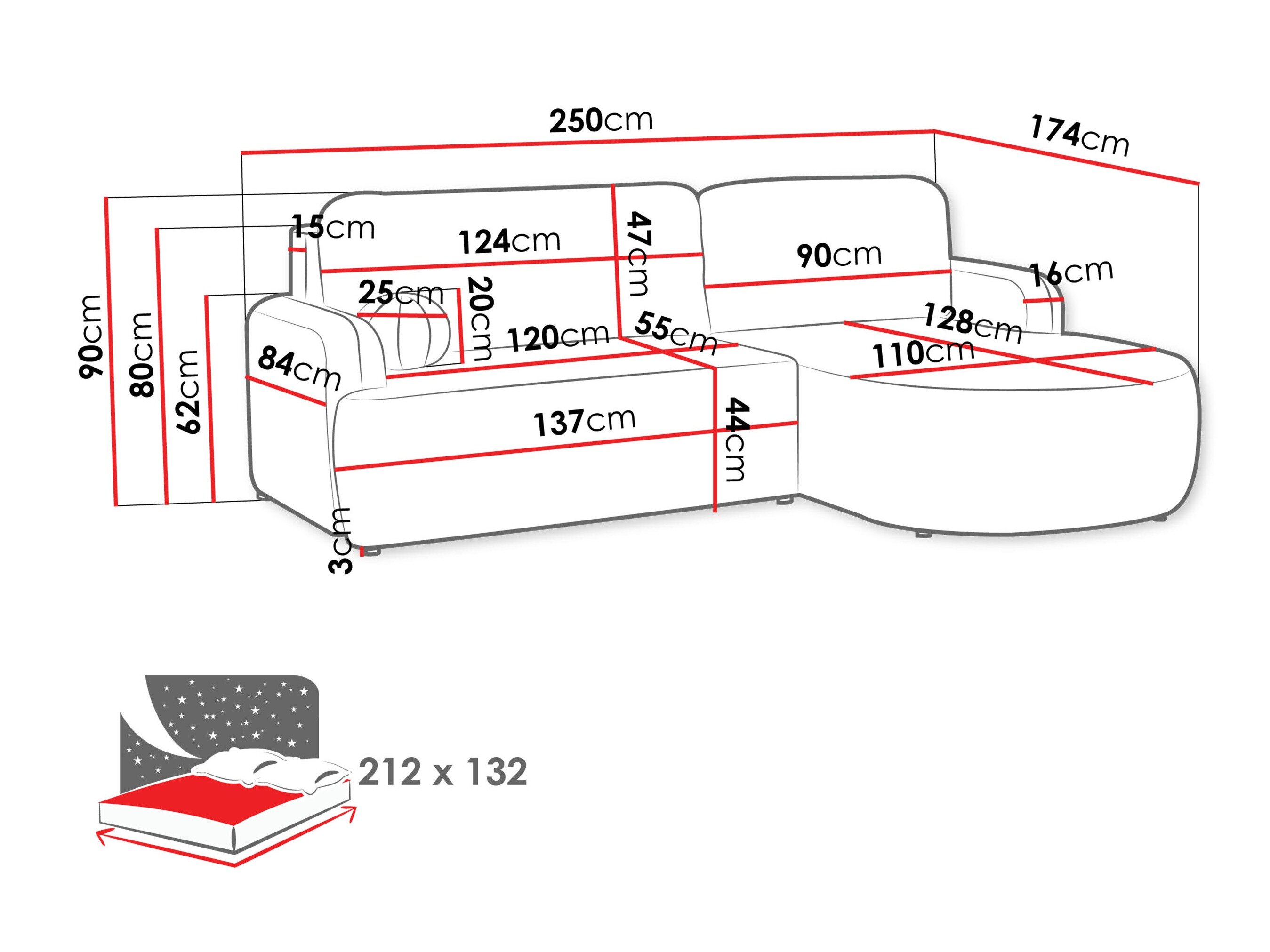 Hjørnesofa Comfivo 532 (Bella 40)